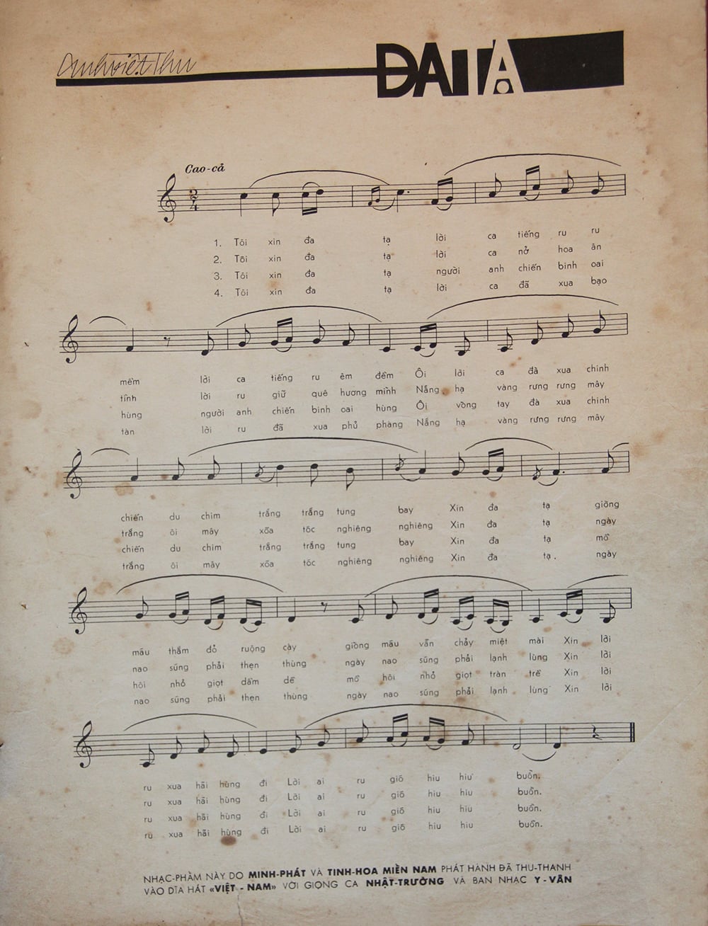 Sheet nhạc Đa tạ - Trang 5