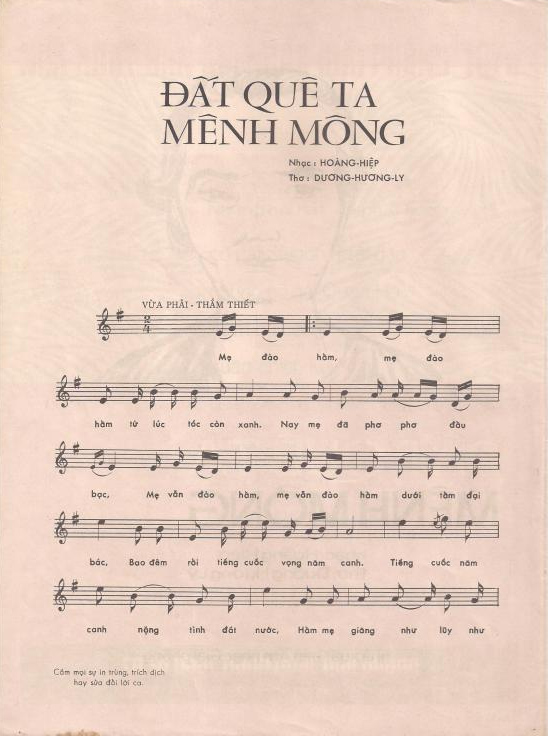Sheet nhạc Đất quê ta mênh mông - Trang 2