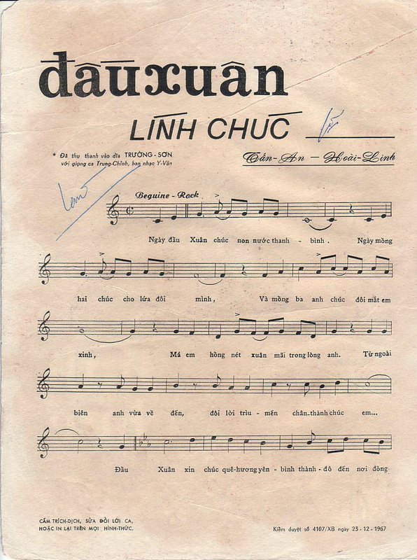 Sheet nhạc Đầu xuân lính chúc - Trang 2