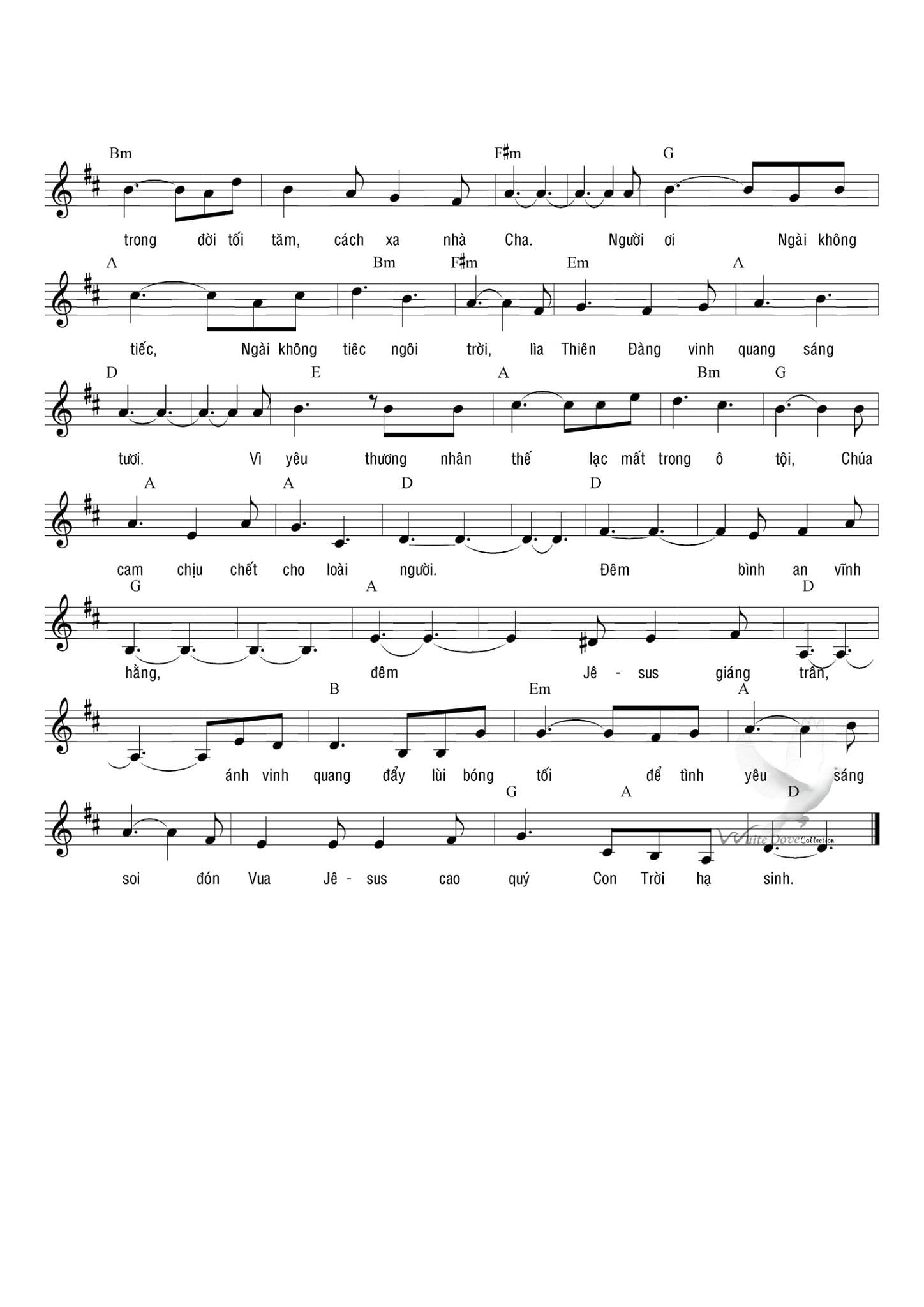 Sheet nhạc Đêm trần thế mong chờ - Trang 2