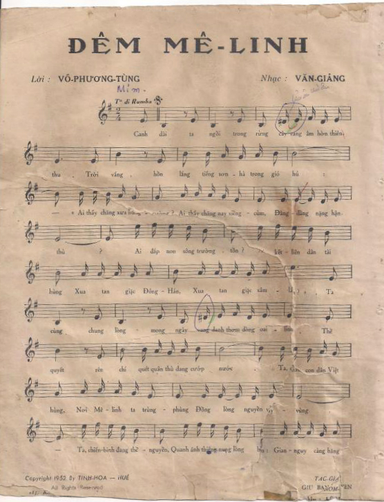 Sheet nhạc Đêm Mê Linh - Trang 2