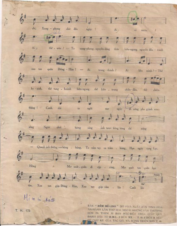Sheet nhạc Đêm Mê Linh - Trang 3