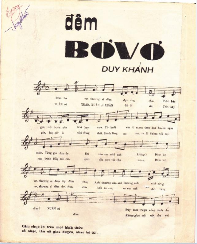 Sheet nhạc Đêm bơ vơ - Trang 2