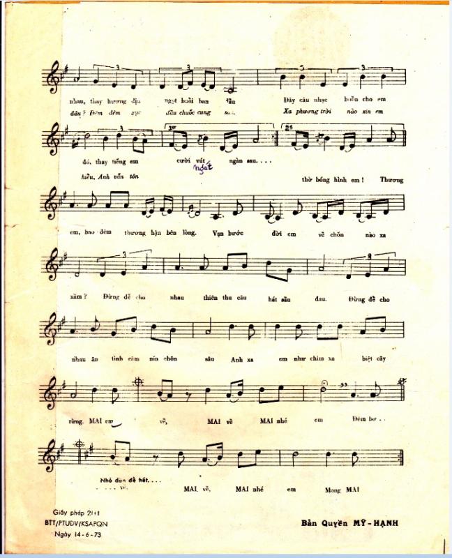 Sheet nhạc Đêm bơ vơ - Trang 3