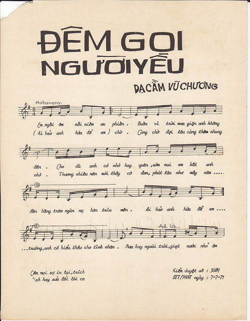 Sheet nhạc Đêm gọi người yêu - Trang 2