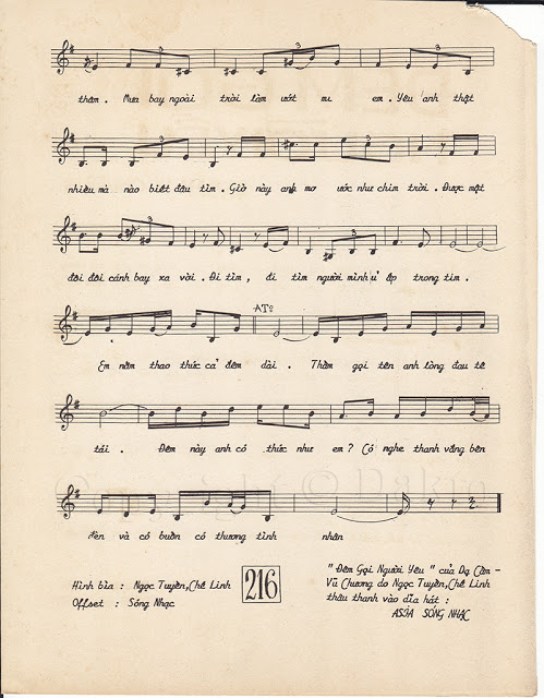 Sheet nhạc Đêm gọi người yêu - Trang 3