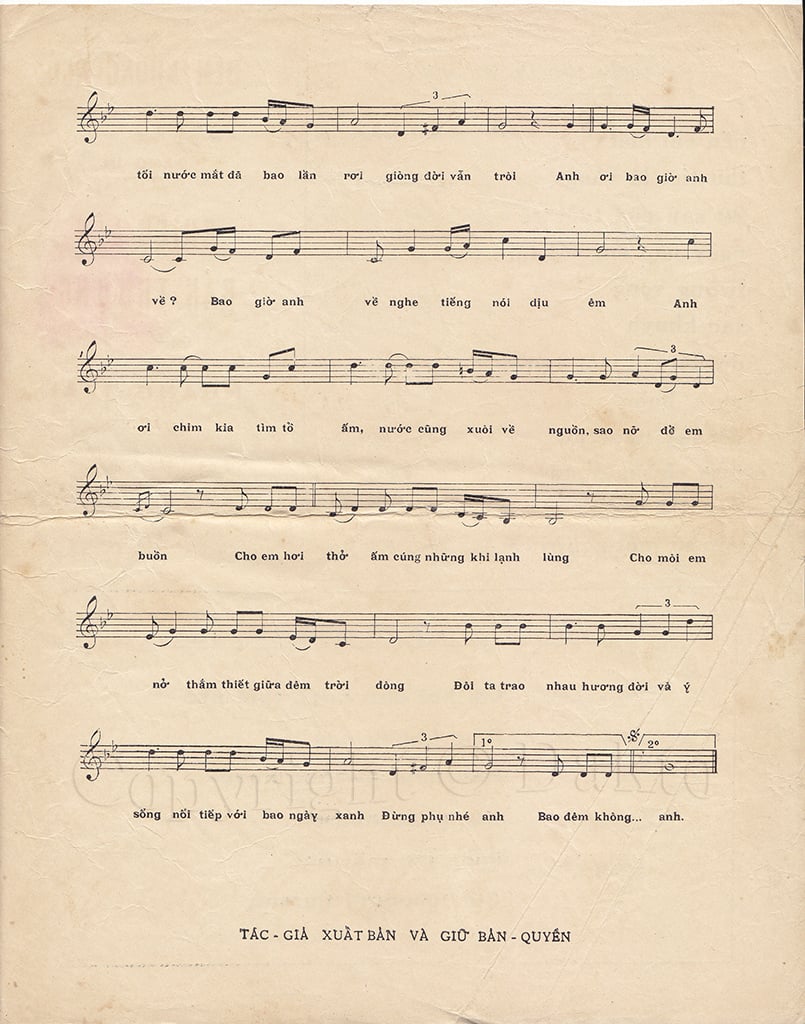 Sheet nhạc Đêm không ngủ - Trang 3