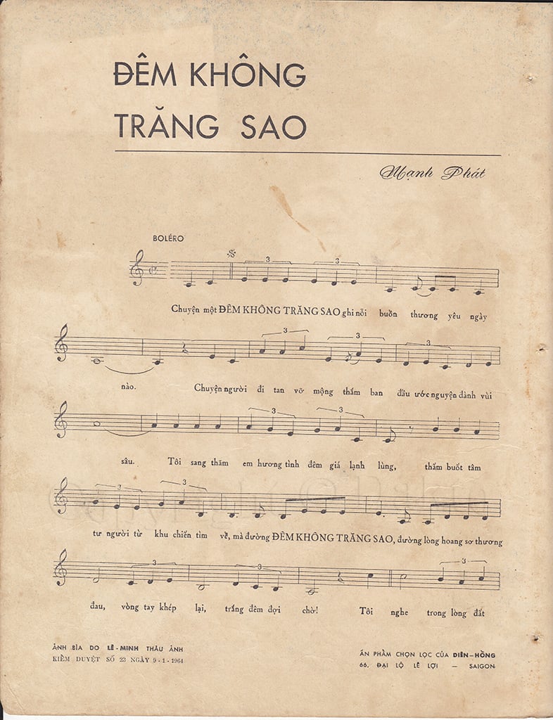 Sheet nhạc Đêm không trăng sao - Trang 2