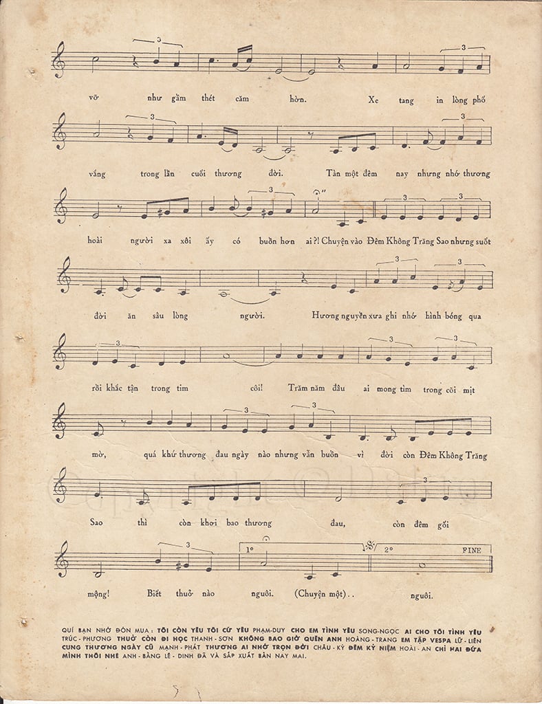 Sheet nhạc Đêm không trăng sao - Trang 3