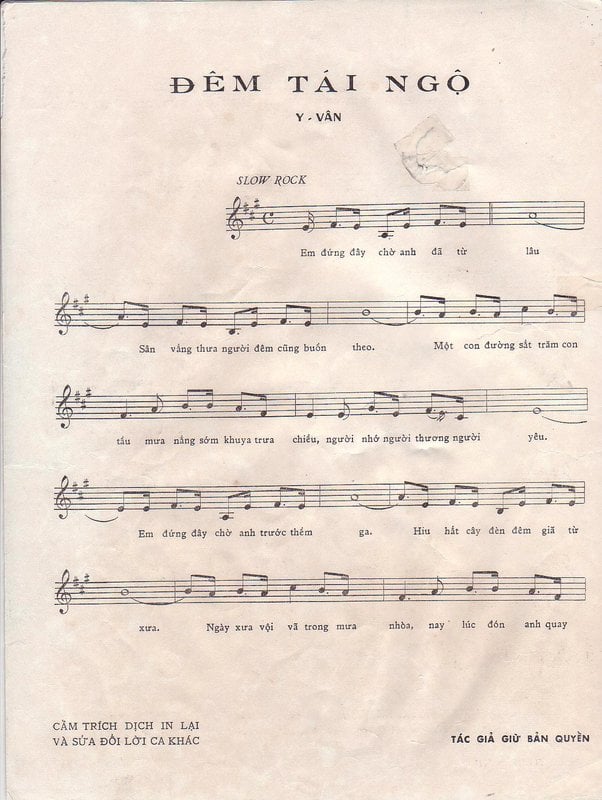 Sheet nhạc Đêm tái ngộ - Trang 2