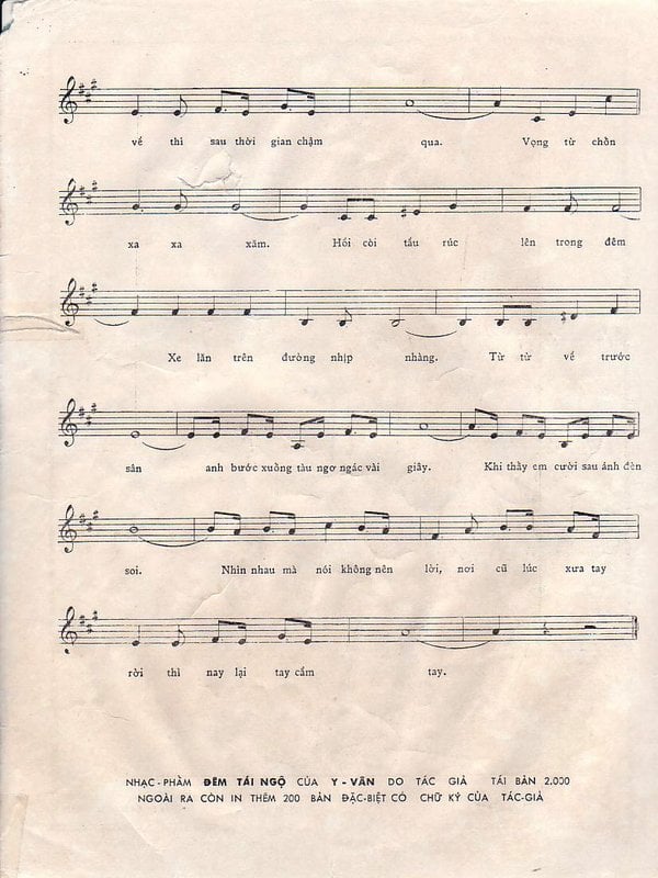 Sheet nhạc Đêm tái ngộ - Trang 3