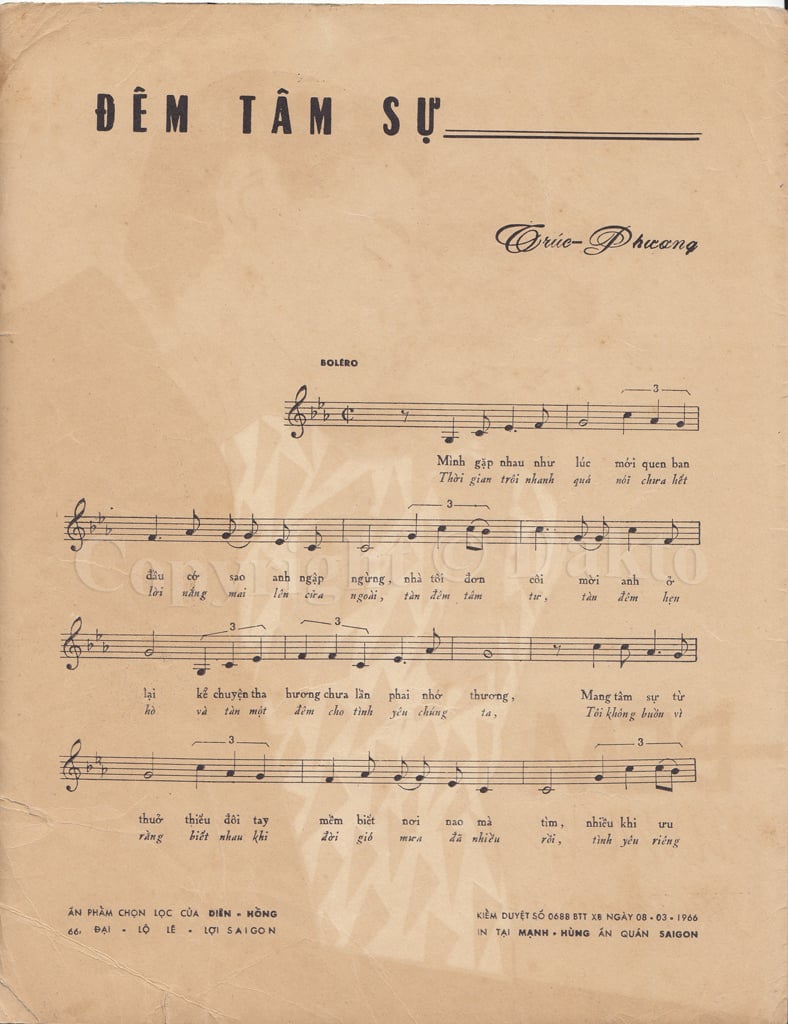 Sheet nhạc Đêm tâm sự - Trang 2