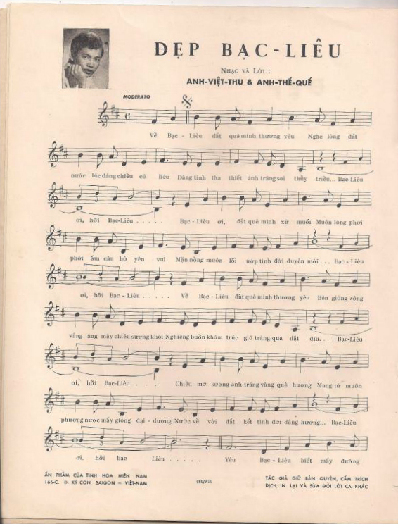 Sheet nhạc Đẹp Bạc Liêu - Trang 2