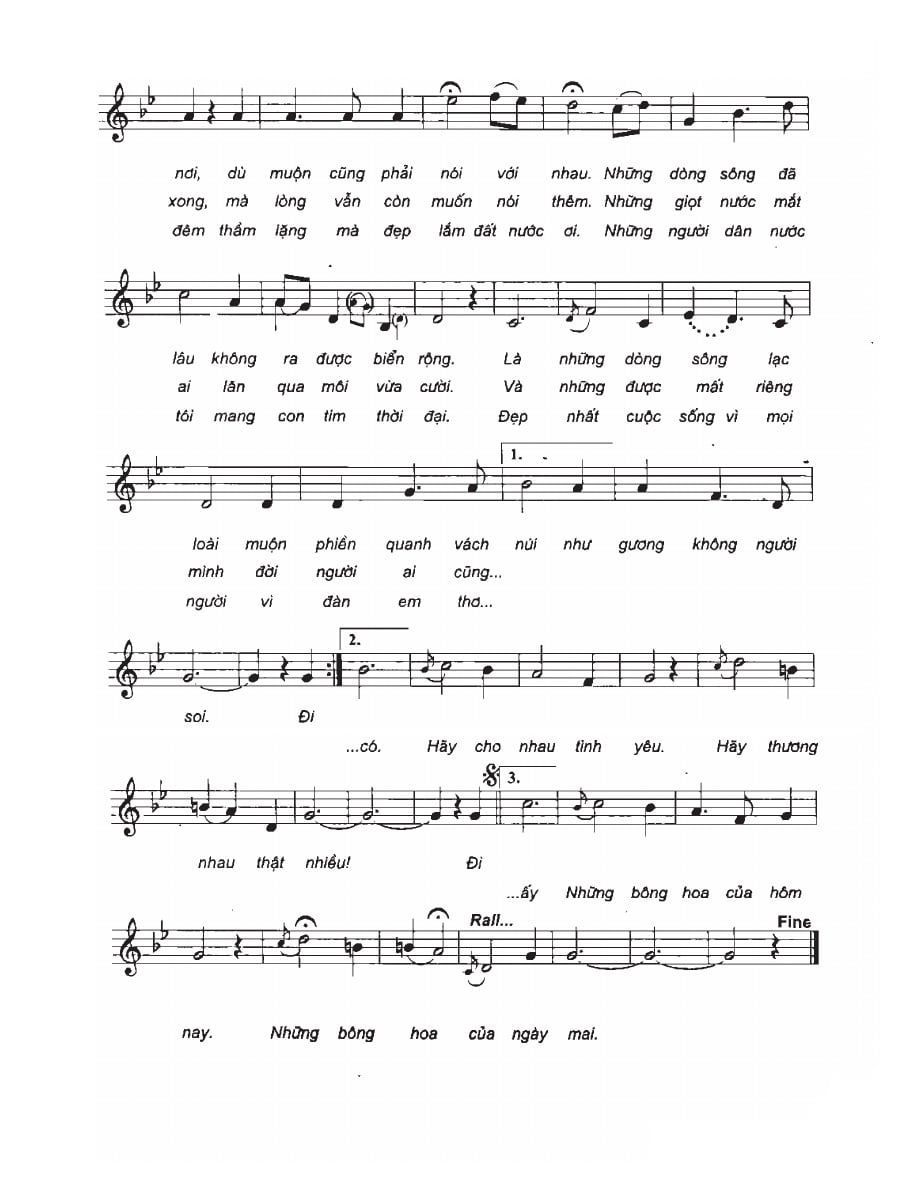 Sheet nhạc Đi qua vùng cỏ non - Trang 2