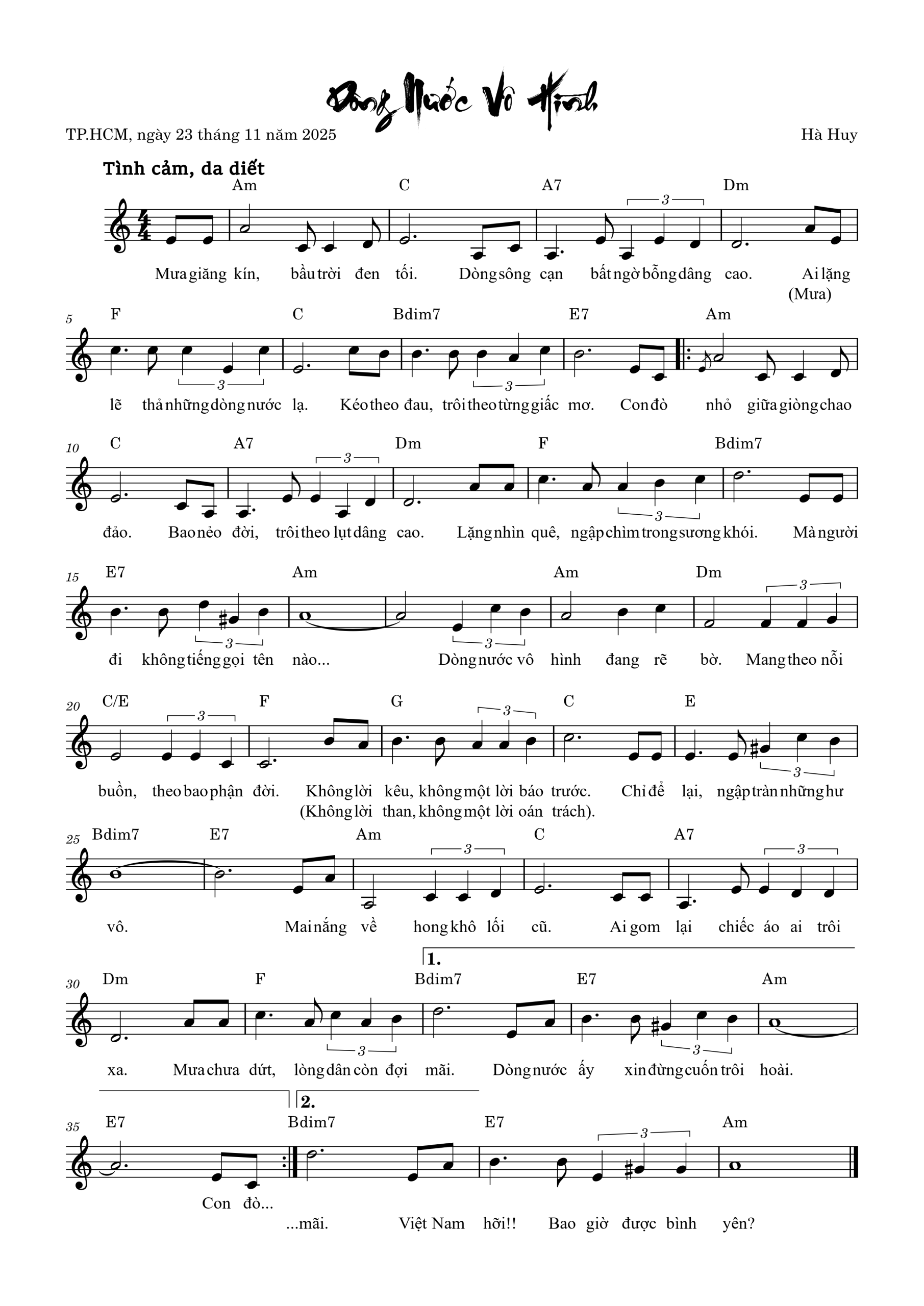 Sheet nhạc Dòng nước vô hình - Trang 2