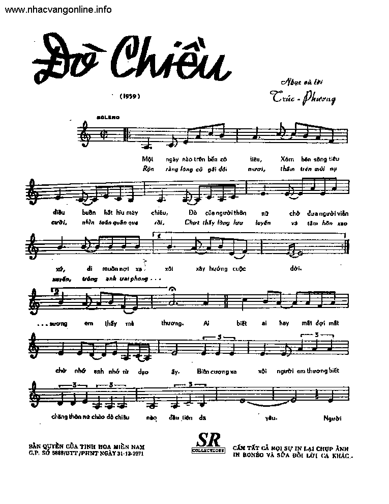Sheet nhạc Đò chiều - Trang 2
