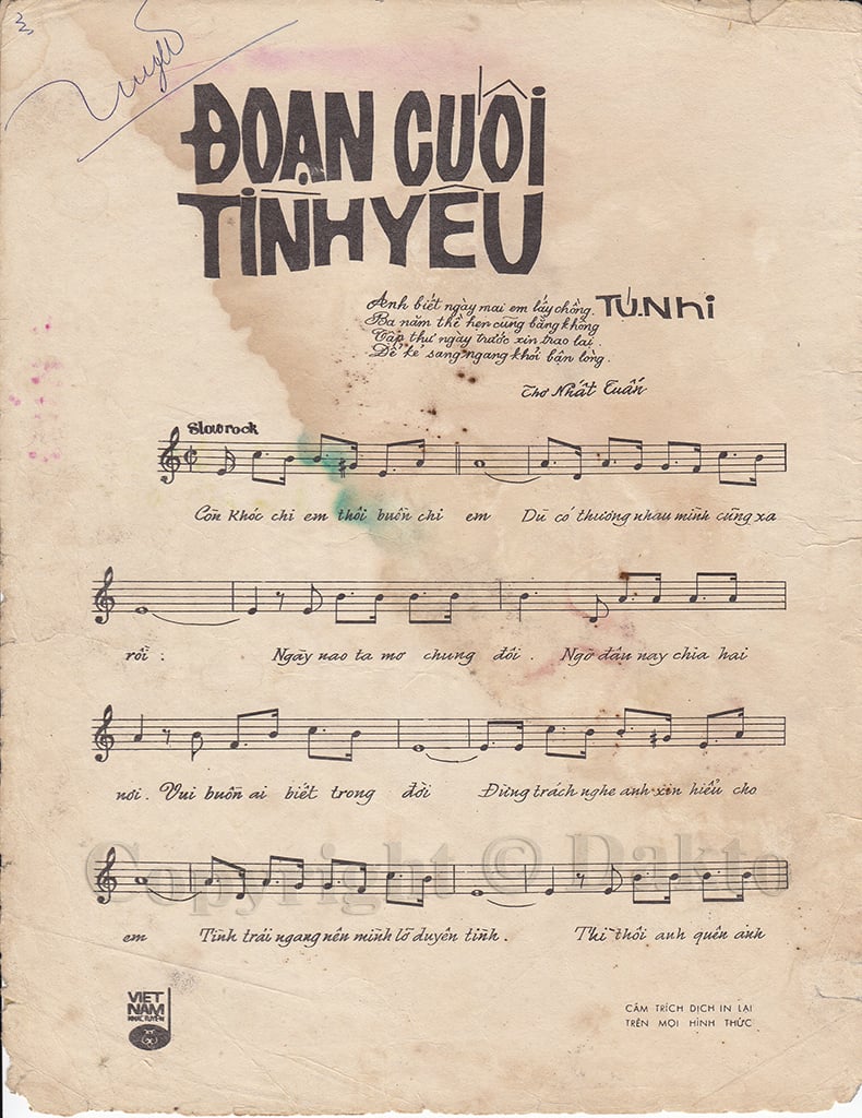 Sheet nhạc Đoạn cuối tình yêu - Trang 2