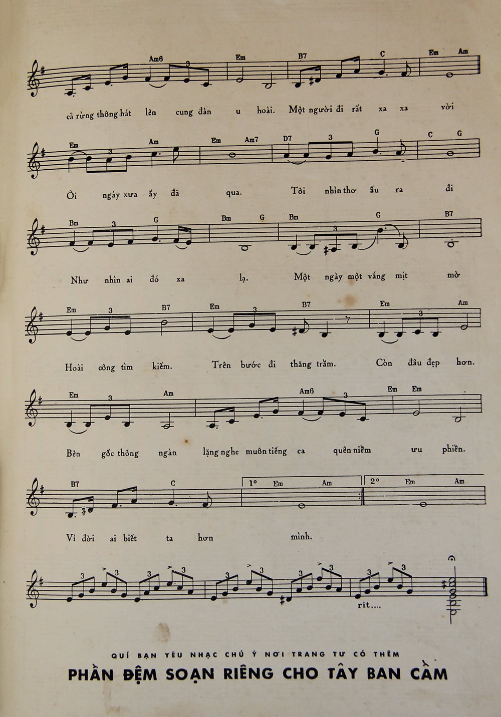 Sheet nhạc Đồi thông - Trang 3