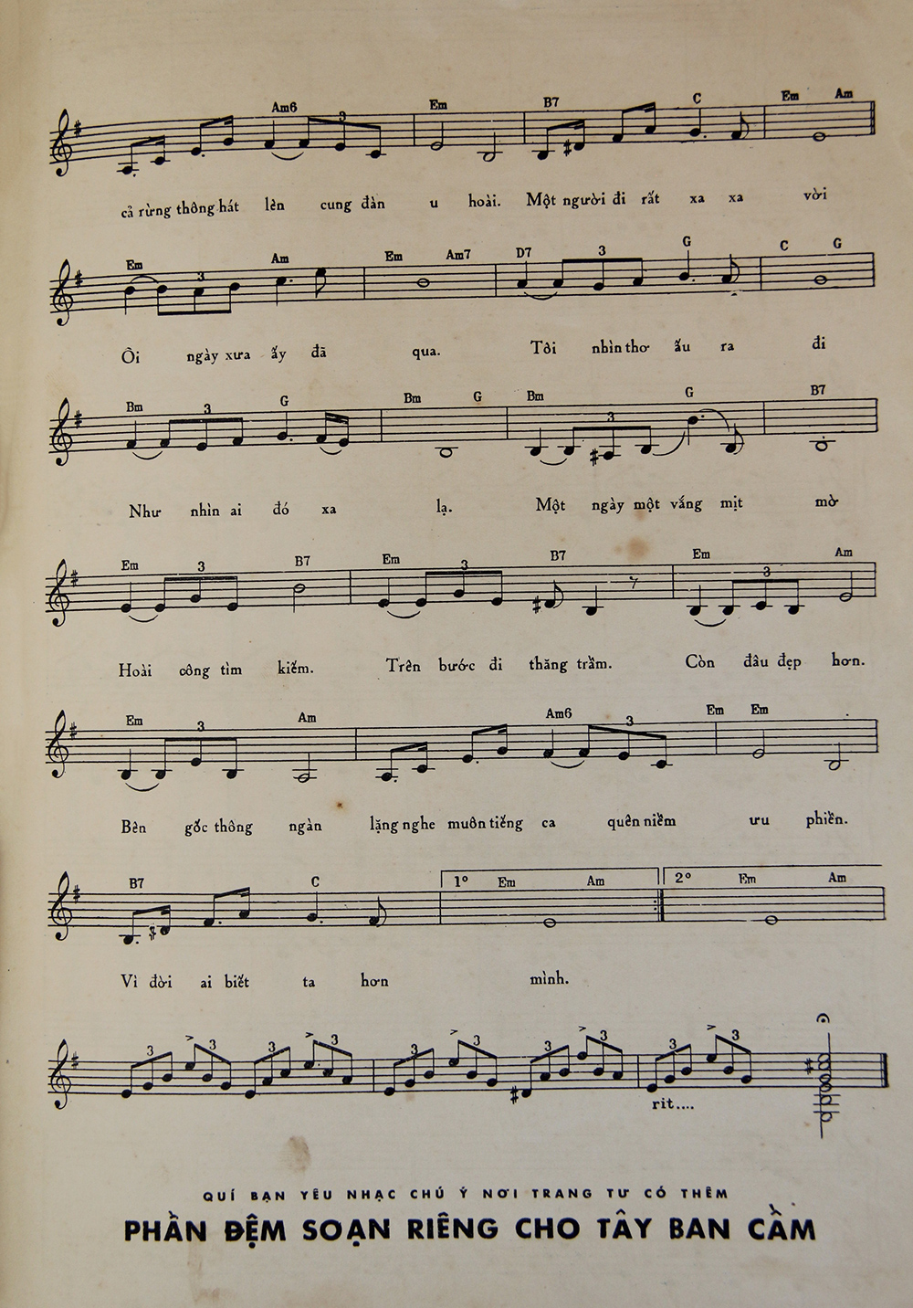 Sheet nhạc Đồi thông - Trang 3