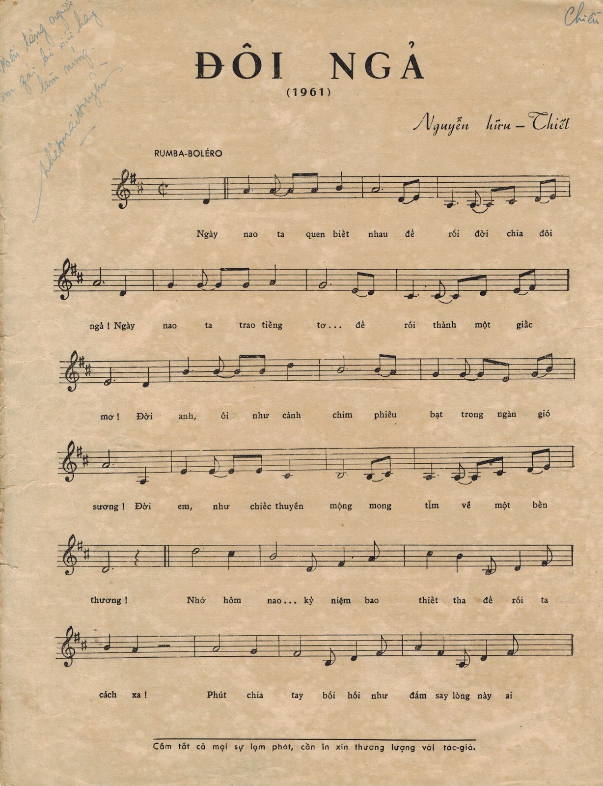 Sheet nhạc Đôi ngả - Trang 2