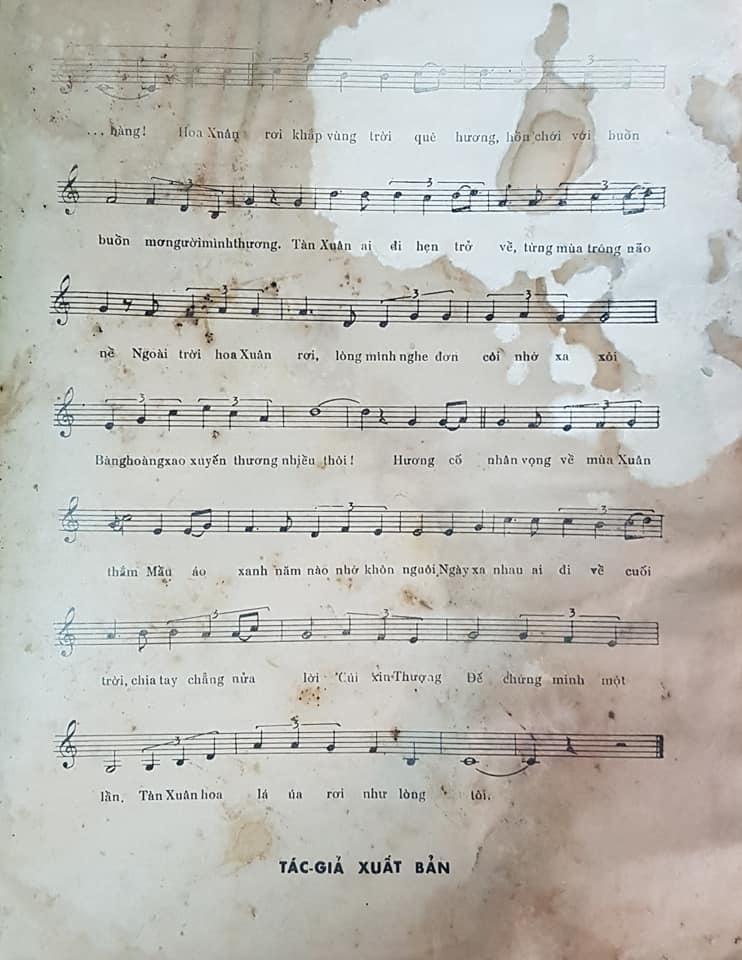 Sheet nhạc Dư âm mùa xuân (Tàn xuân) - Trang 3