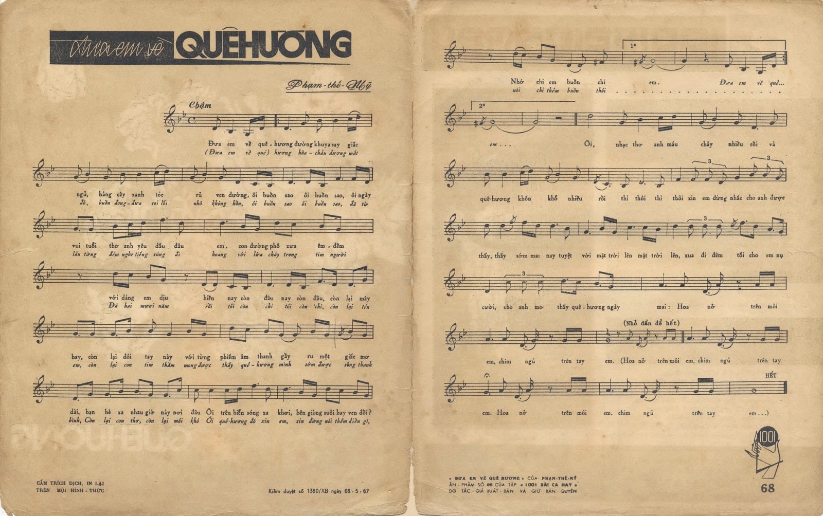 Sheet nhạc Đưa em về quê hương - Trang 2