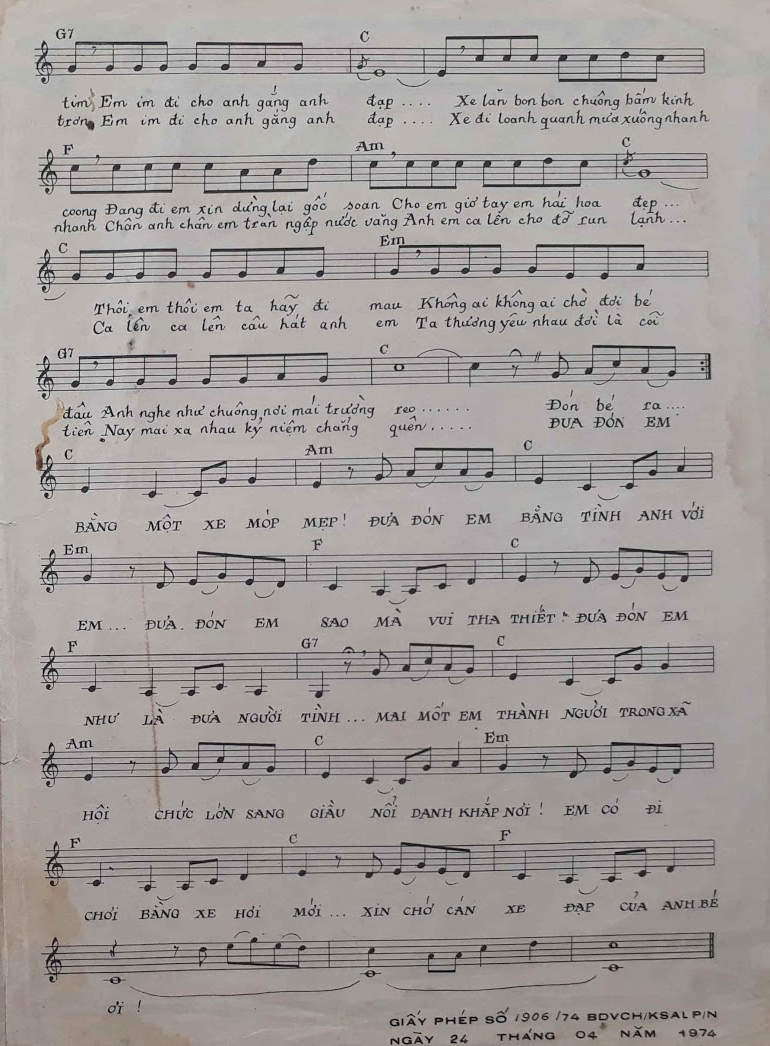 Sheet nhạc Đưa bé đến trường (Bé ca 5) - Trang 3