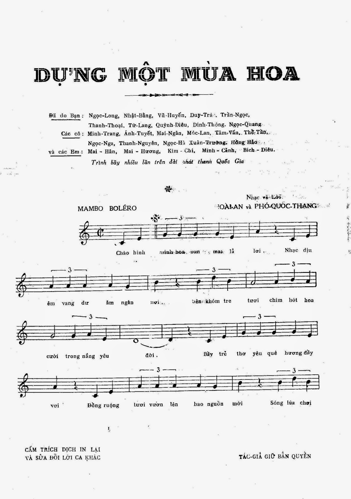 Sheet nhạc Dựng một mùa hoa - Trang 2