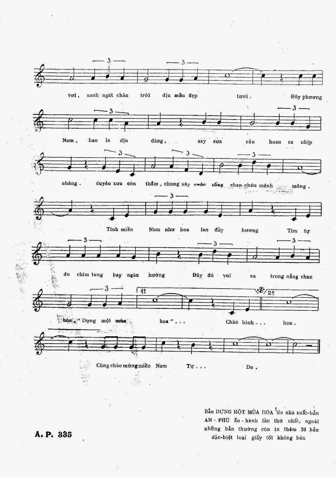 Sheet nhạc Dựng một mùa hoa - Trang 3