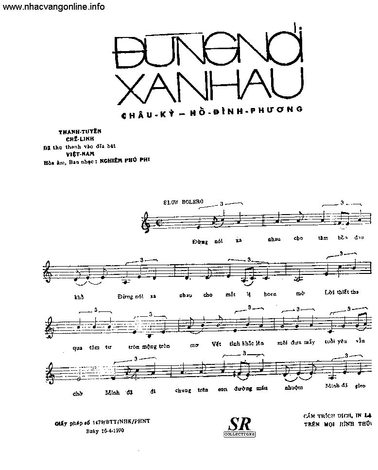 Sheet nhạc Đừng nói xa nhau - Trang 2