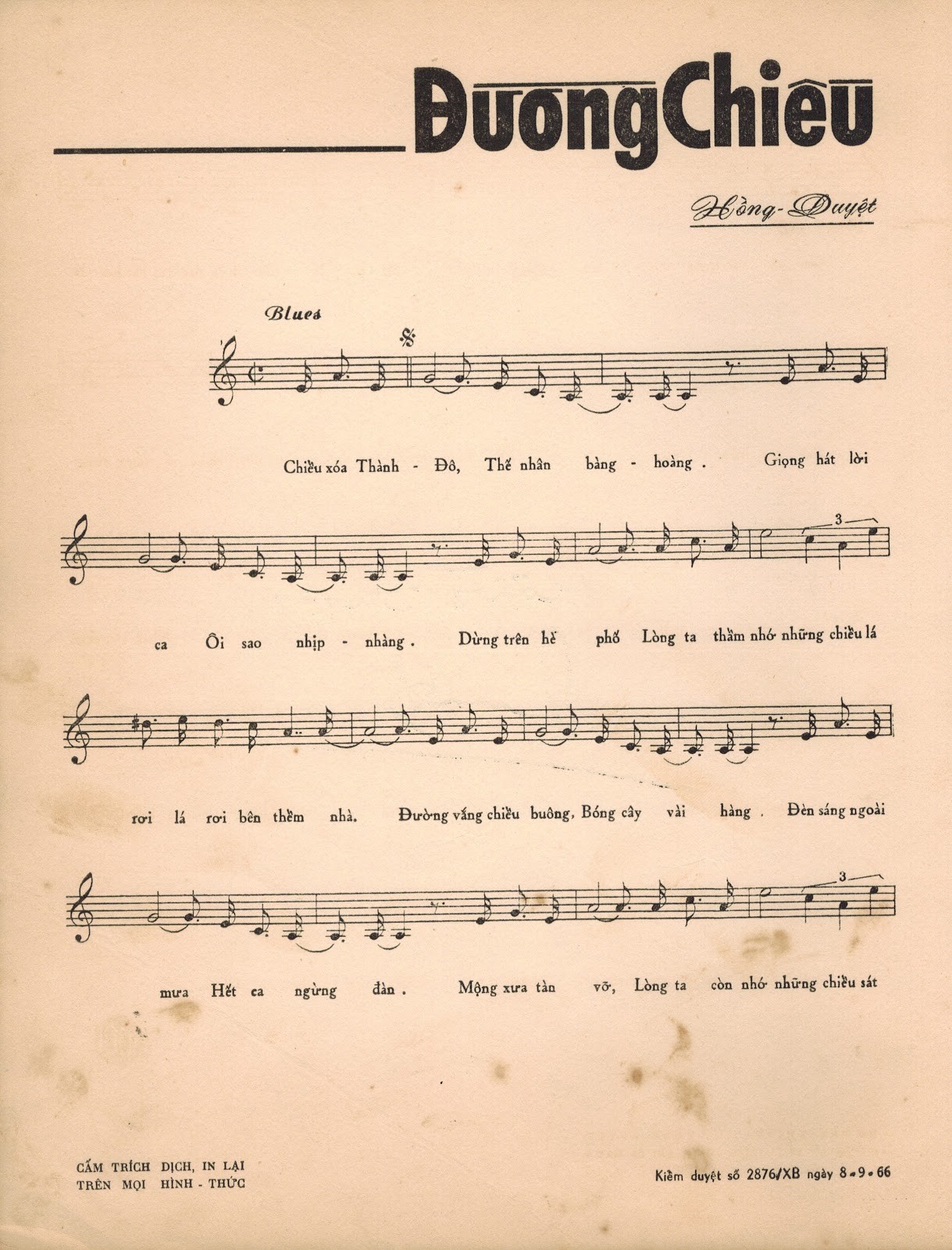 Sheet nhạc Đường chiều - Trang 3