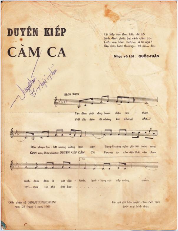 Sheet nhạc Duyên kiếp cầm ca - Trang 2