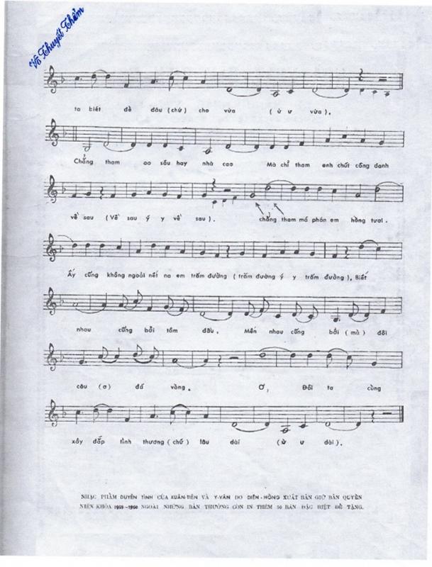 Sheet nhạc Duyên tình - Trang 2