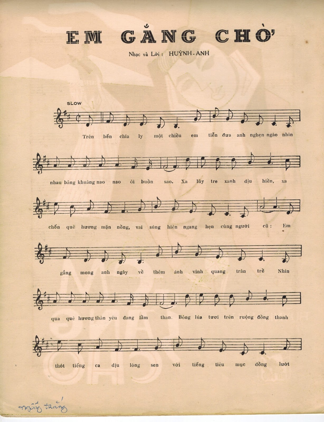 Sheet nhạc Em gắng chờ - Trang 2