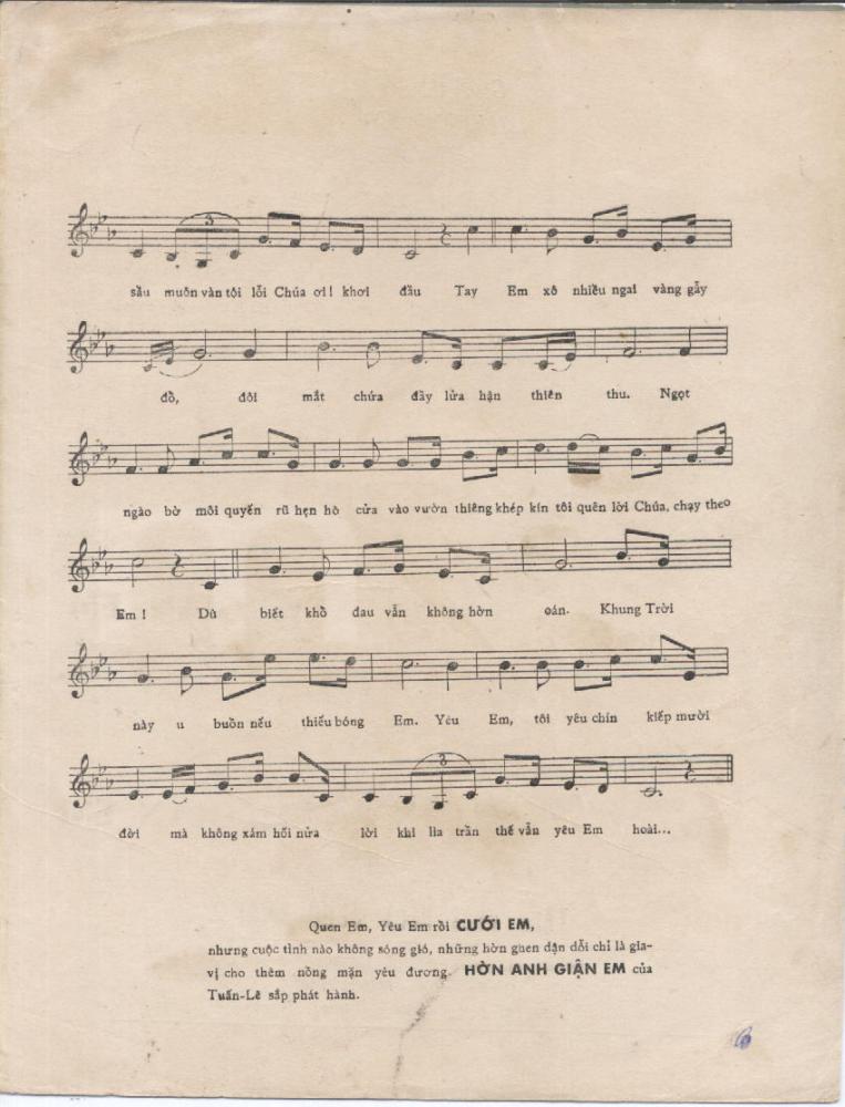 Sheet nhạc Em - Trang 3