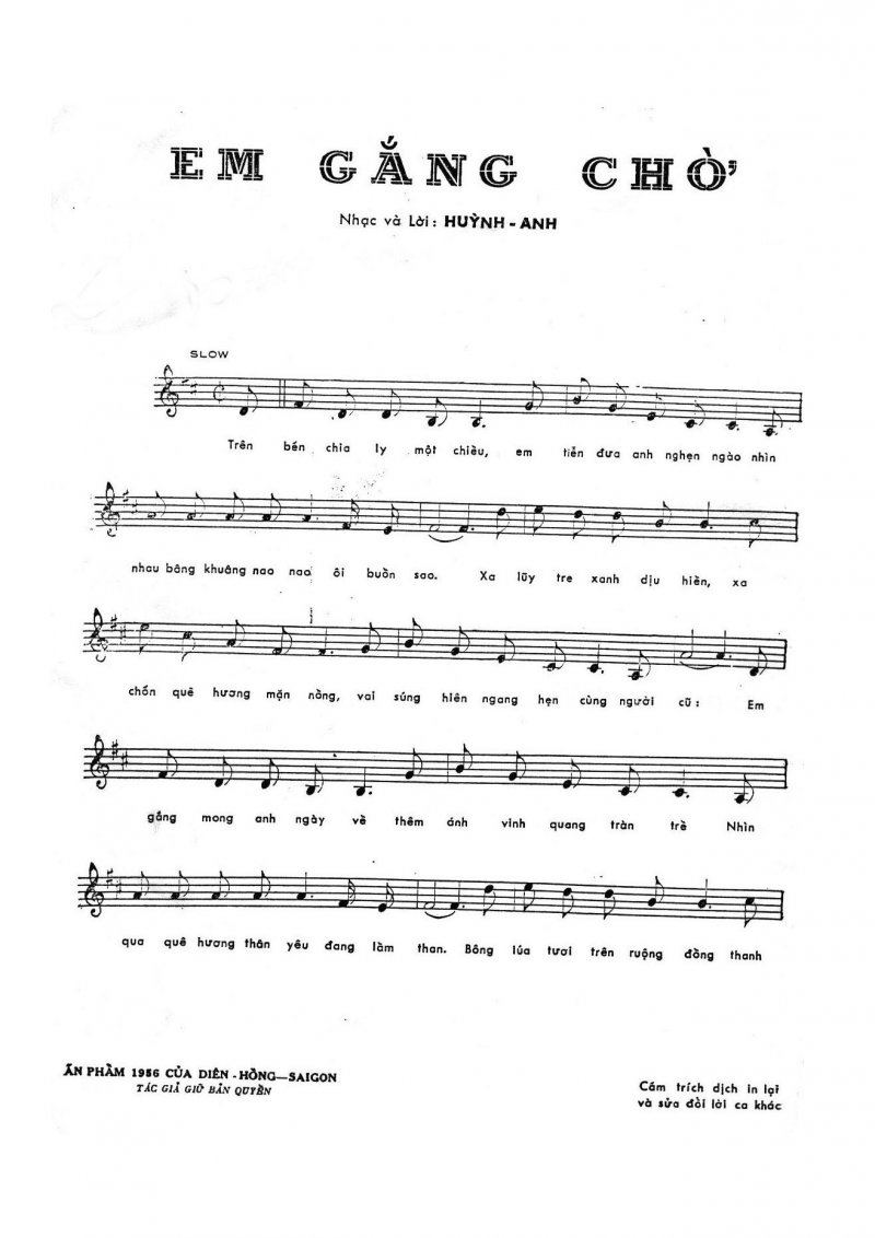 Sheet nhạc Em gắng chờ - Trang 6