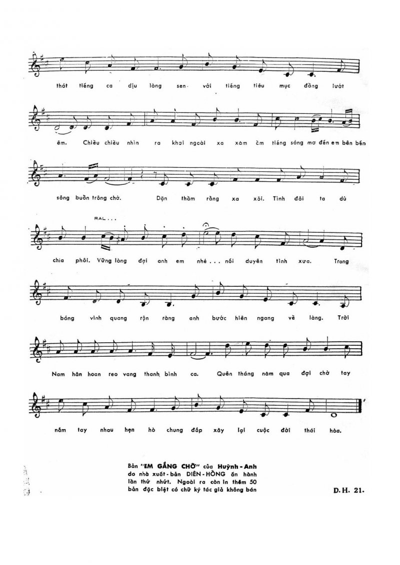 Sheet nhạc Em gắng chờ - Trang 7