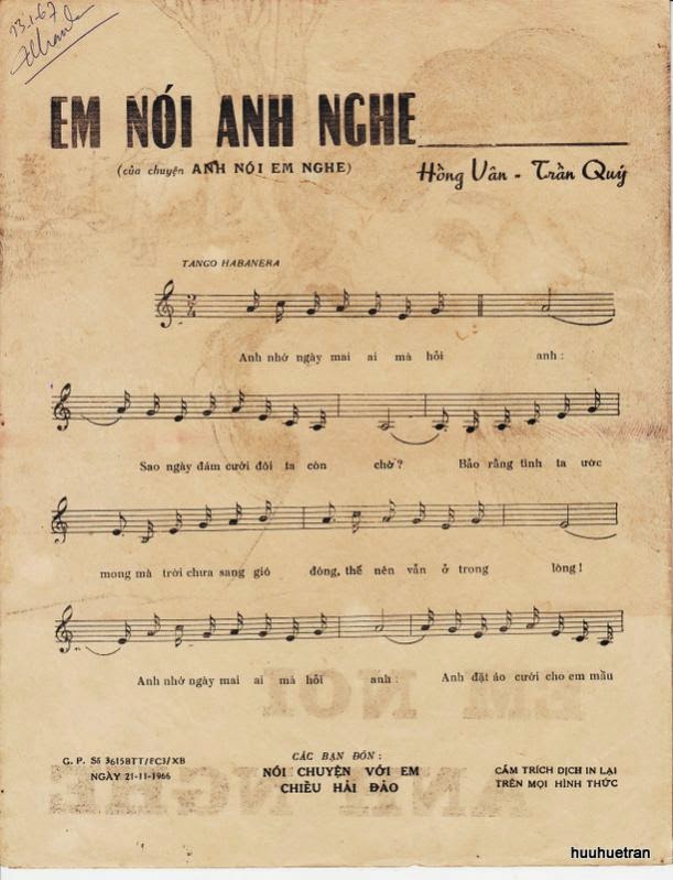 Sheet nhạc Em nói anh nghe - Trang 2