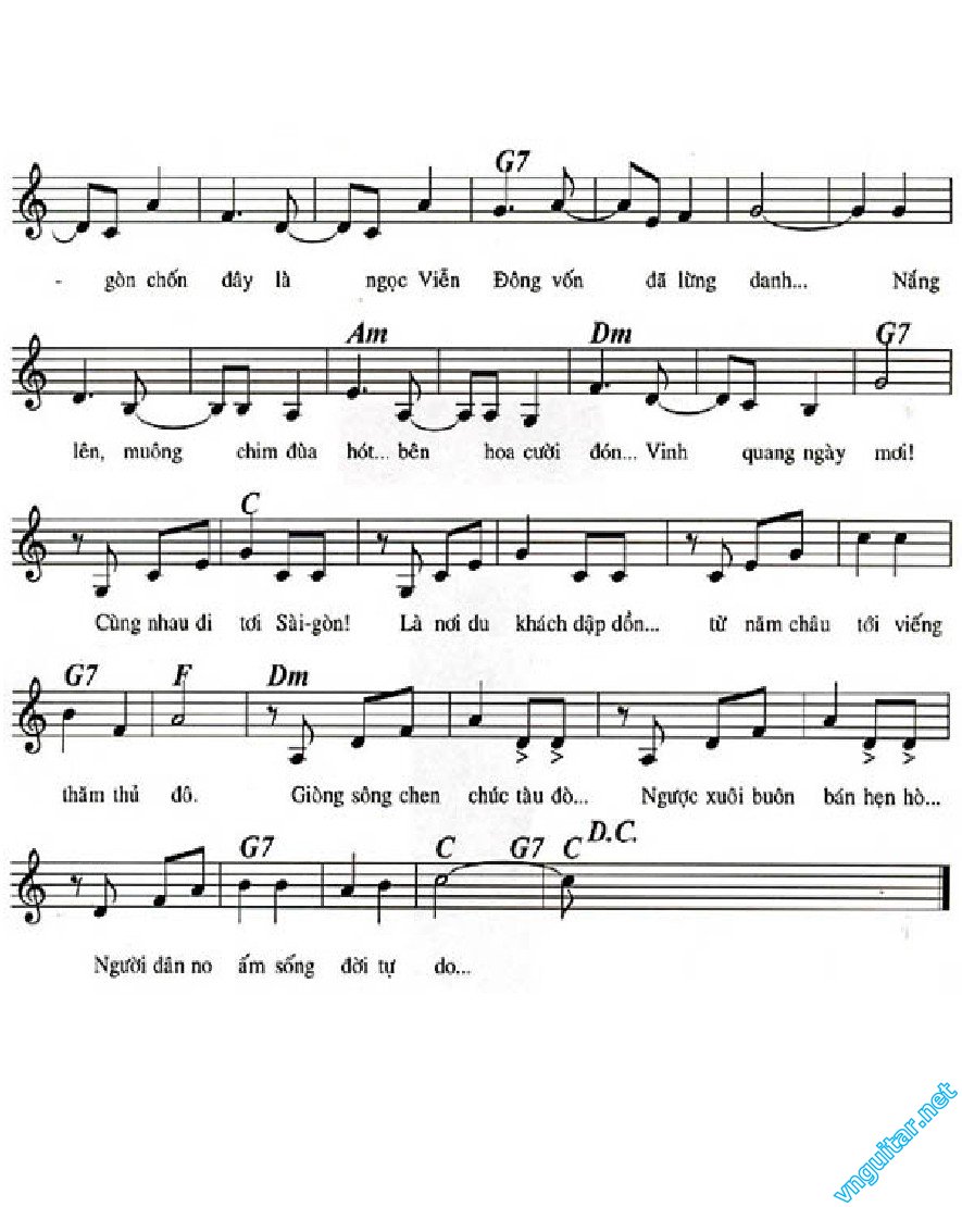 Sheet nhạc Ghé bến Sài Gòn - Trang 5