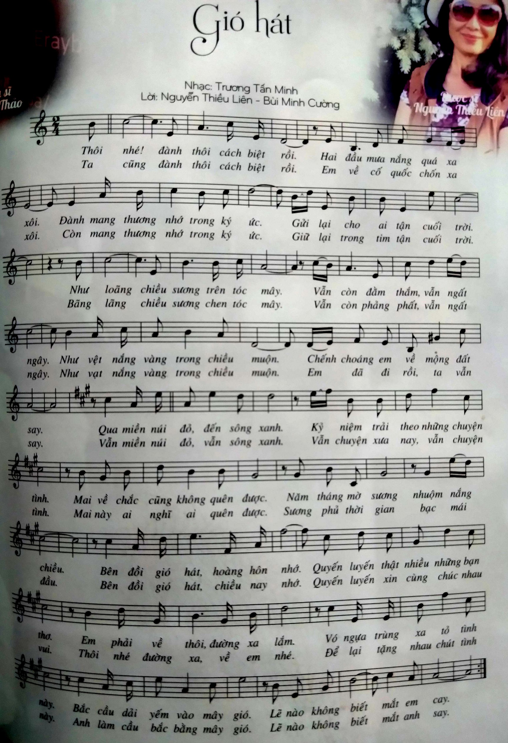 Sheet nhạc Gió hát - Trang 1