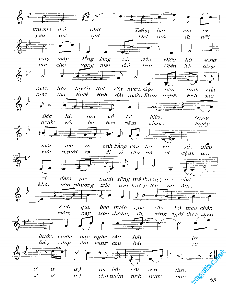 Sheet nhạc Giữa Mạc Tư Khoa nghe câu hò ví dặm - Trang 2