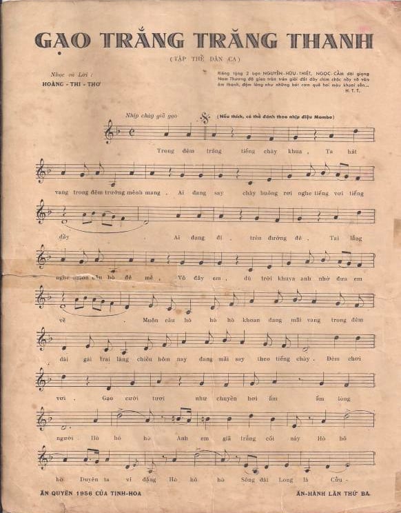 Sheet nhạc Gạo trắng trăng thanh - Trang 2
