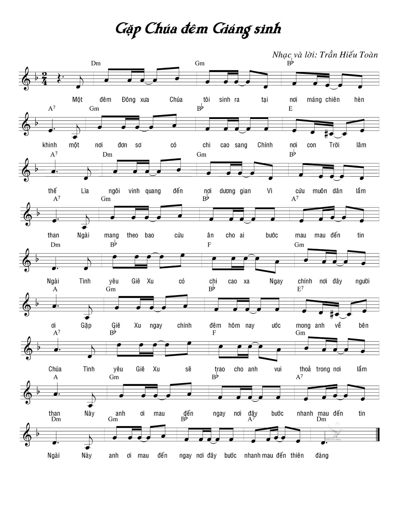 Sheet nhạc Gặp Chúa đêm Giáng sinh - Trang 1