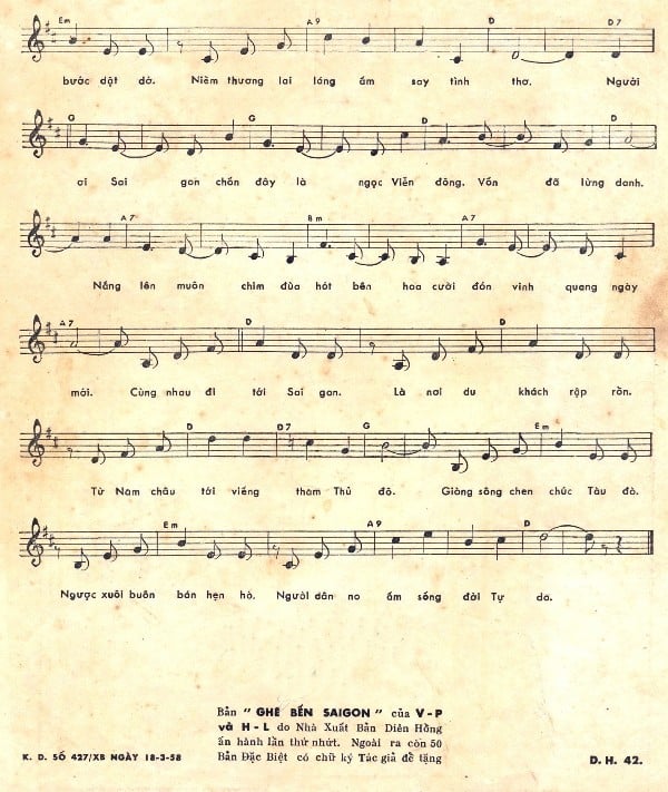 Sheet nhạc Ghé bến Sài Gòn - Trang 3