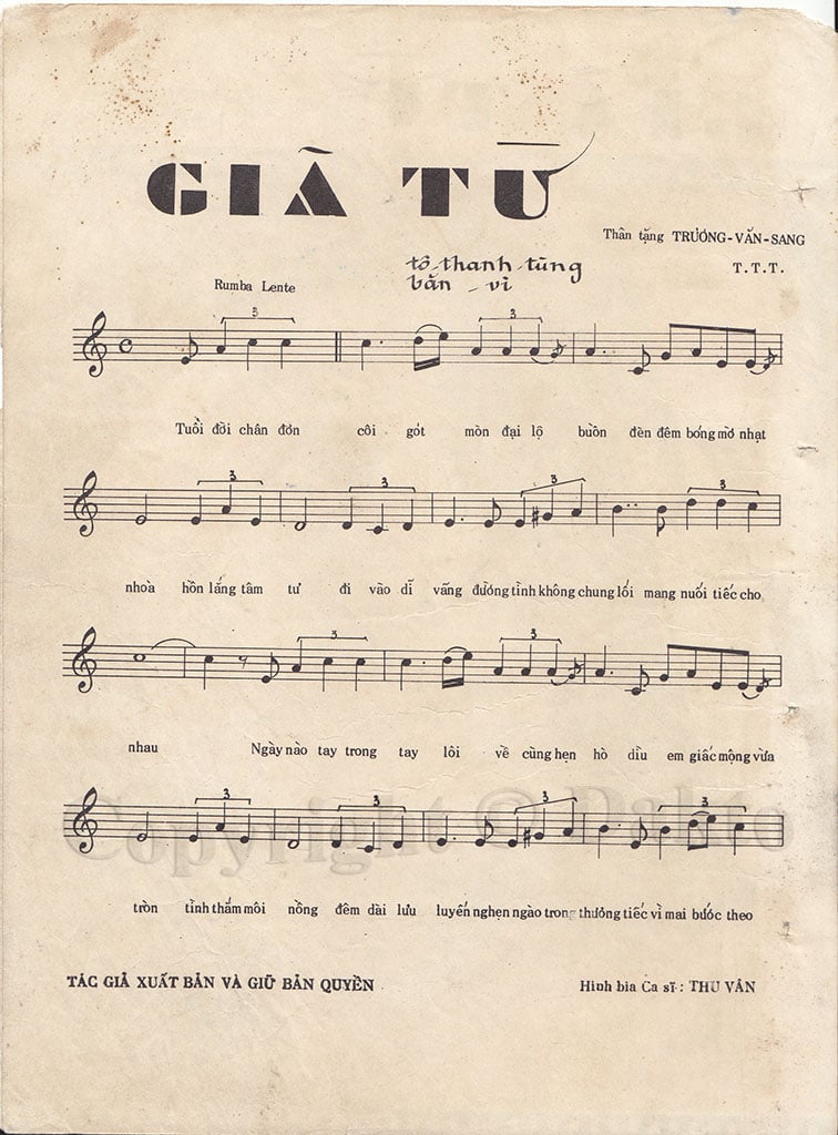 Sheet nhạc Giã từ - Trang 2