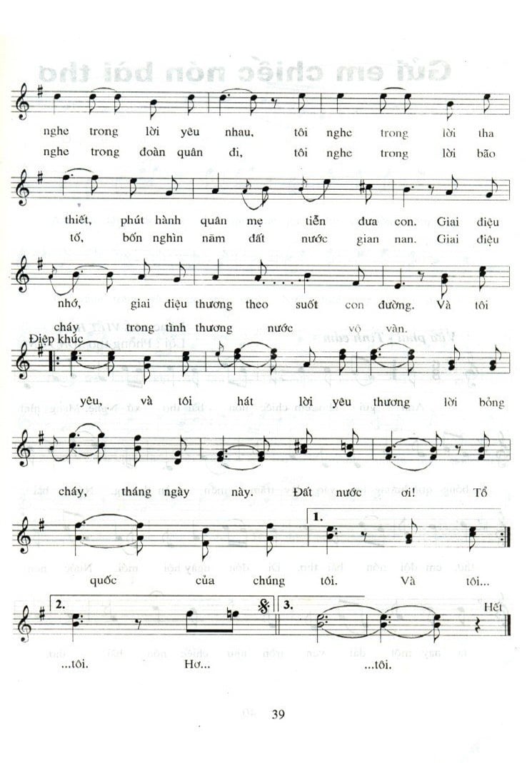 Sheet nhạc Giai điệu Tổ quốc - Trang 2