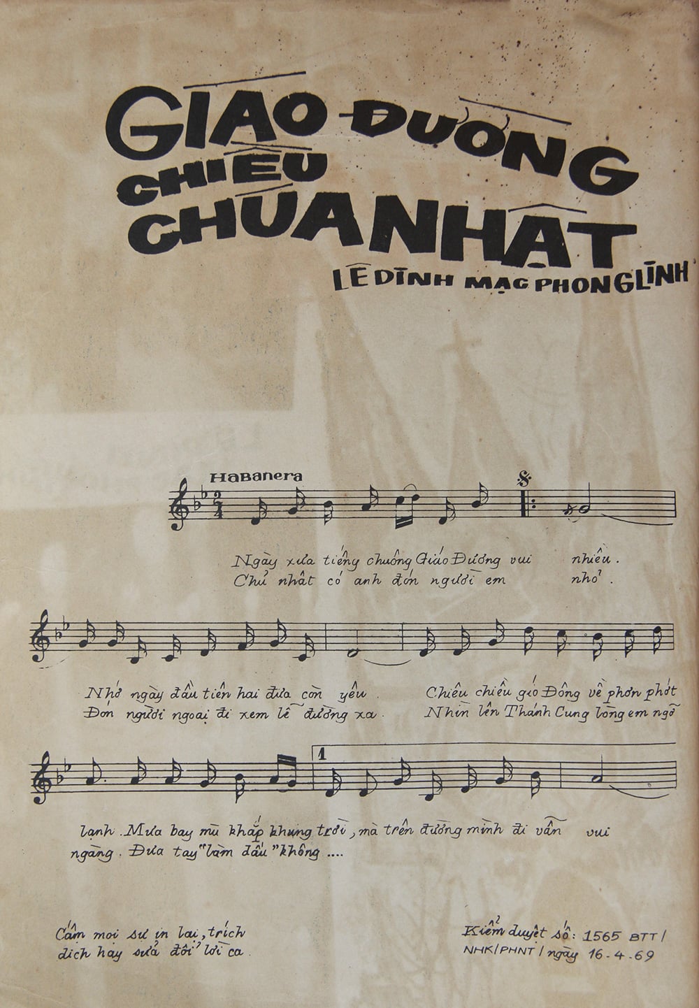 Sheet nhạc Giáo đường chiều chủ nhật - Trang 2