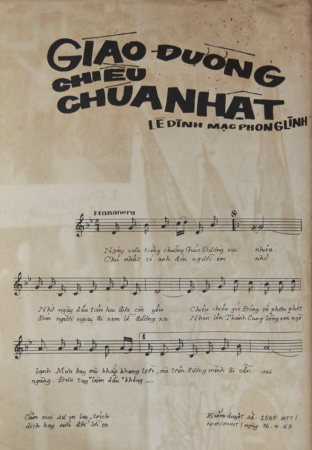 Sheet nhạc Giáo đường chiều chủ nhật - Trang 2