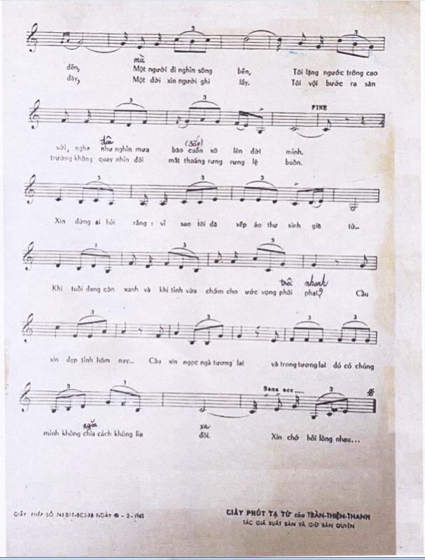 Sheet nhạc Giây phút tạ từ - Trang 3