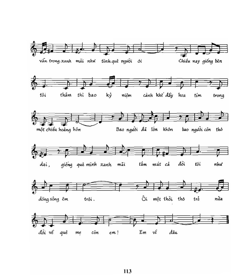 Sheet nhạc Giếng quê - Trang 2
